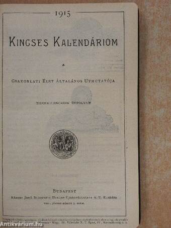 Kincses Kalendáriom 1915