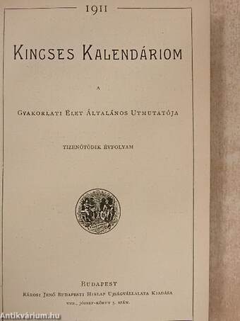 Kincses Kalendáriom 1911