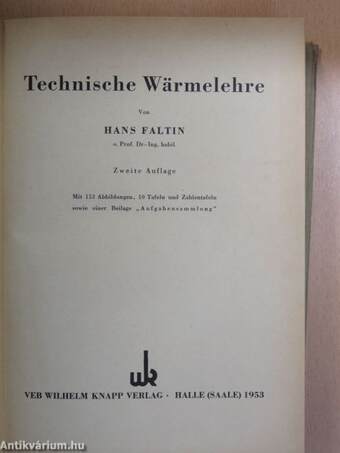 Technische Wärmelehre/Aufgabensammlung zur Technischen Wärmelehre