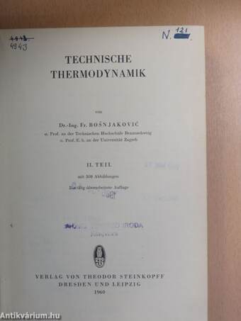 Technische Thermodynamik II.