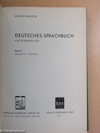 Deutsches Sprachbuch für Gymnasien 3.