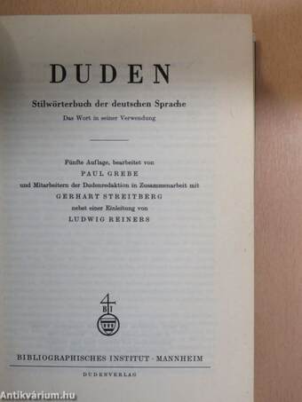 Duden - Stilwörterbuch der deutschen Sprache