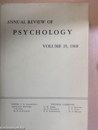 Annual Review of Psychology 19.