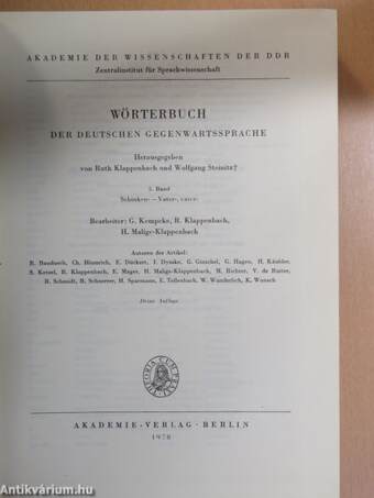 Wörterbuch der deutschen Gegenwartssprache 5.