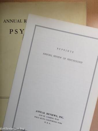 Annual Review of Psychology 19.