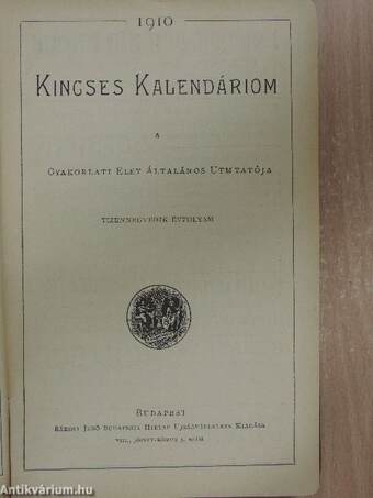 Kincses Kalendáriom 1910