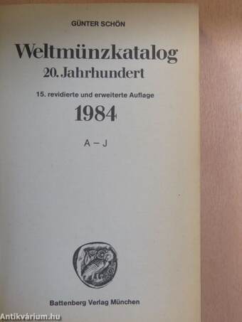 Weltmünzkatalog 1984. I-II.