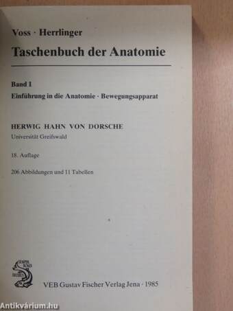 Taschenbuch der Anatomie 1. (töredék)