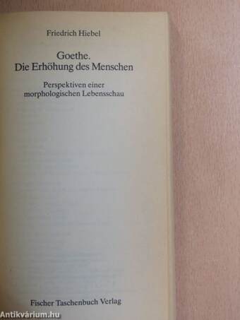 Goethe - Die Erhöhung des Menschen