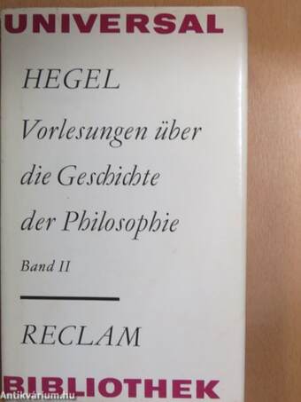 Vorlesungen über die Geschichte der Philosophie II. (töredék)