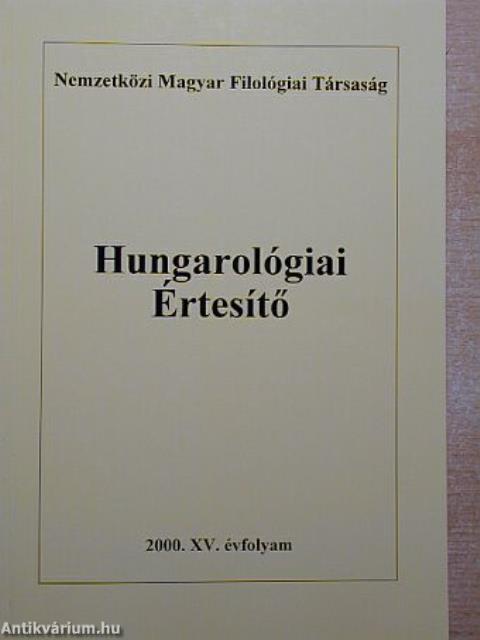 Hungarológiai Értesítő 2000.