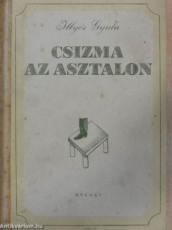 Csizma az asztalon