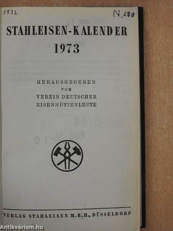 Stahleisen-Kalender 1973.