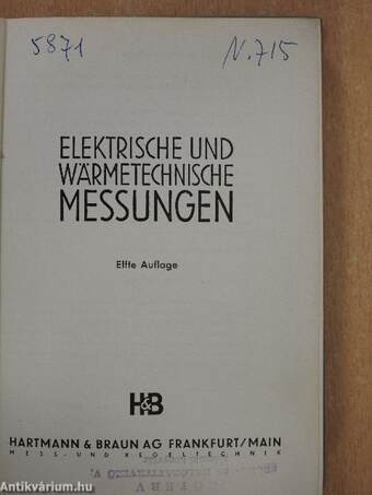 Elektrische und wärmetechnische Messungen