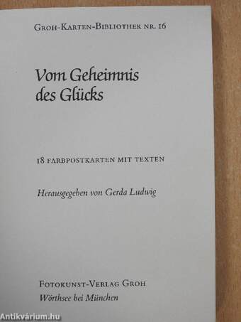 Vom Geheimnis des Glücks