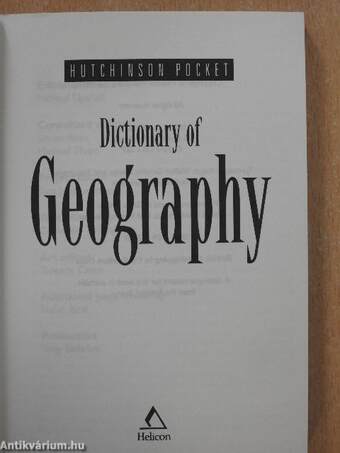 Dictionary of Geography