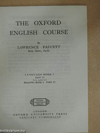 The Oxford English Course - Language Book I/2.