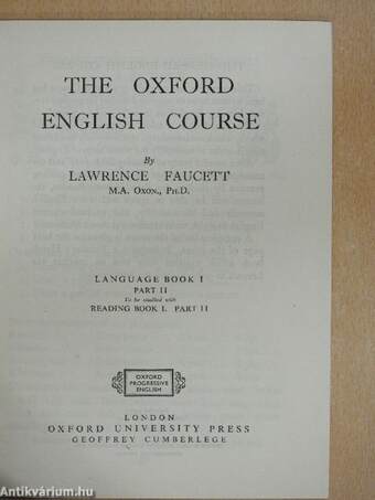 The Oxford English Course - Language Book I/2.