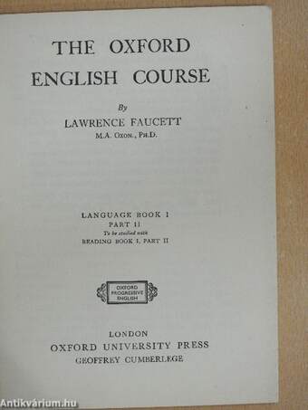 The Oxford English Course - Language Book I/2.