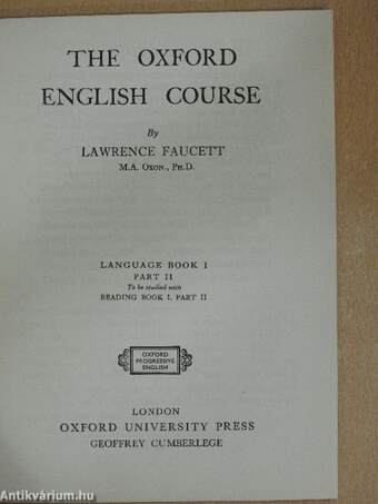 The Oxford English Course - Language Book I/2.