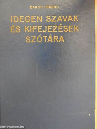 Idegen szavak és kifejezések szótára