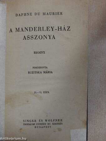 A Manderley-ház asszonya