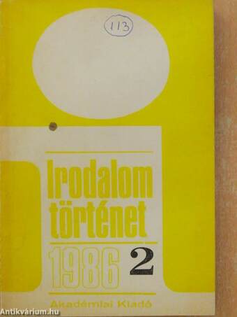 Irodalomtörténet 1986/2.