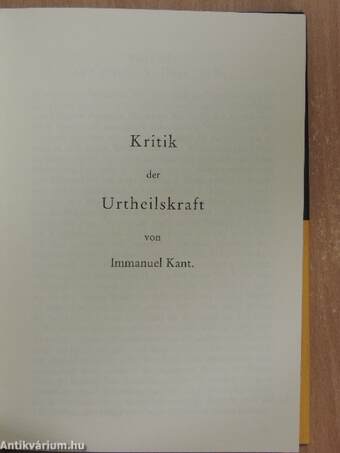 Kritik der Urteilskraft