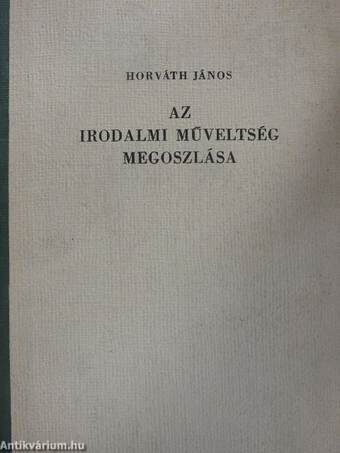 Az irodalmi műveltség megoszlása