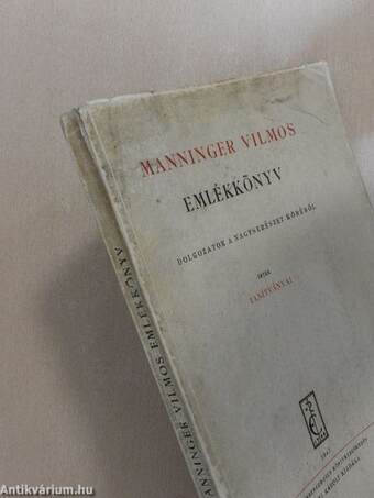 Manninger Vilmos emlékkönyv