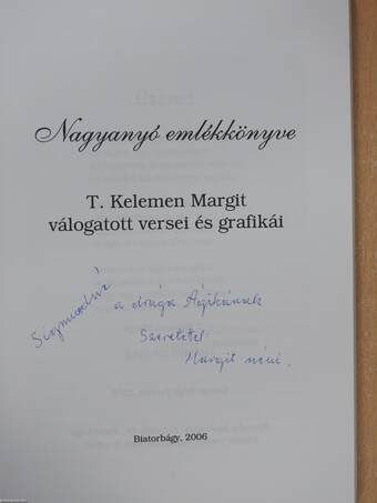 Nagyanyó emlékkönyve (dedikált példány)