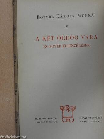 A két ördög vára (Vágó József könyvtárából)