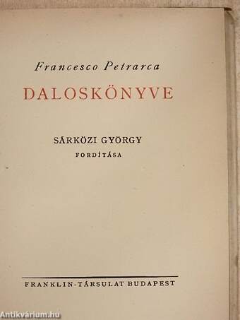 Francesco Petrarca daloskönyve