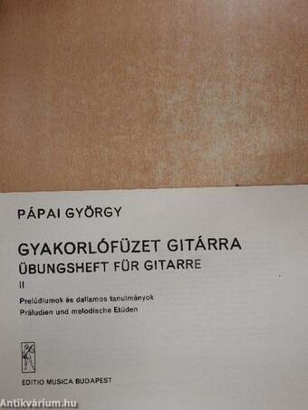 Gyakorlófüzet gitárra II.