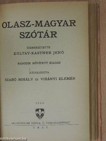 Magyar-olasz szótár/olasz-magyar szótár