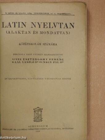 Latin nyelvtan