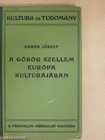 A görög szellem Európa kultúrájában