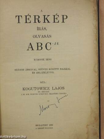 A térkép írás, olvasás ABC-je II. (töredék)