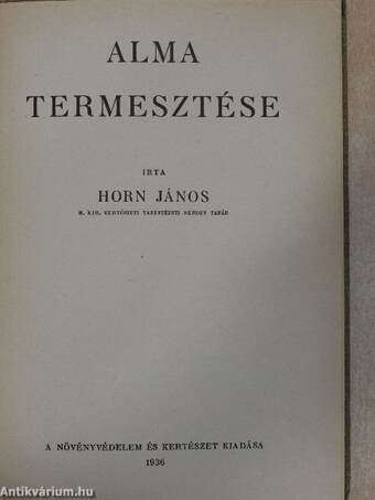 Alma termesztése