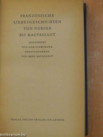 Französische Liebesgeschichten von Nodier bis Maupassant