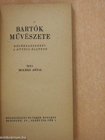 Bartók művészete