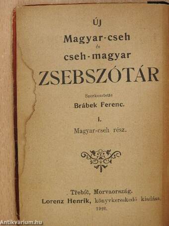 Új magyar-cseh és cseh-magyar zsebszótár I-II.