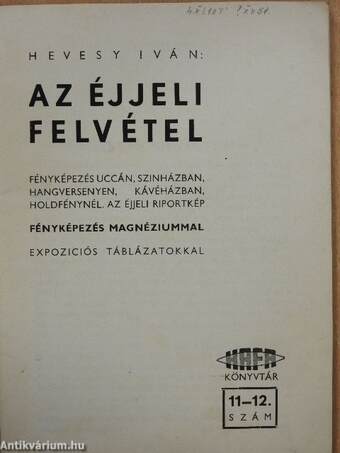 Az éjjeli felvétel