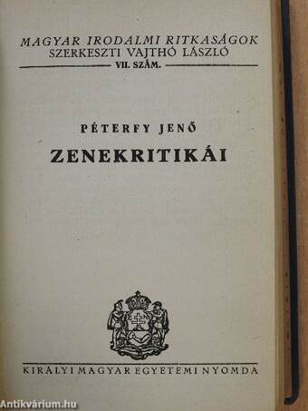 Bevezető a zeneművészetbe/A zenei formák története/A zene esztétikája/A zenetörténet szelleme/Bécsi zenei képek/Egyetemi Énekkarok a magyar zenei kultura szolgálatában/Péterfy Jenő Zenekritikái/A zeneművészet köréből