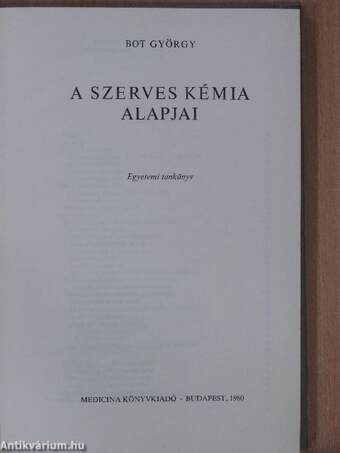 A szerves kémia alapjai