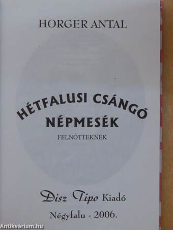 Hétfalusi csángó népmesék