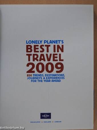 Lonely Planet's Best in Travel 2009