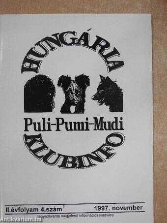 Hungária Puli-Pumi-Mudi Klubinfo 1997. november