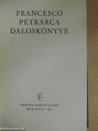 Francesco Petrarca daloskönyve