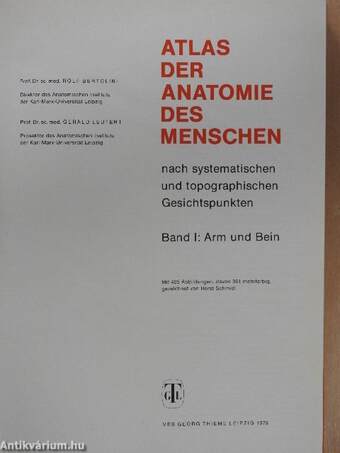 Atlas der Anatomie des Menschen I-III.